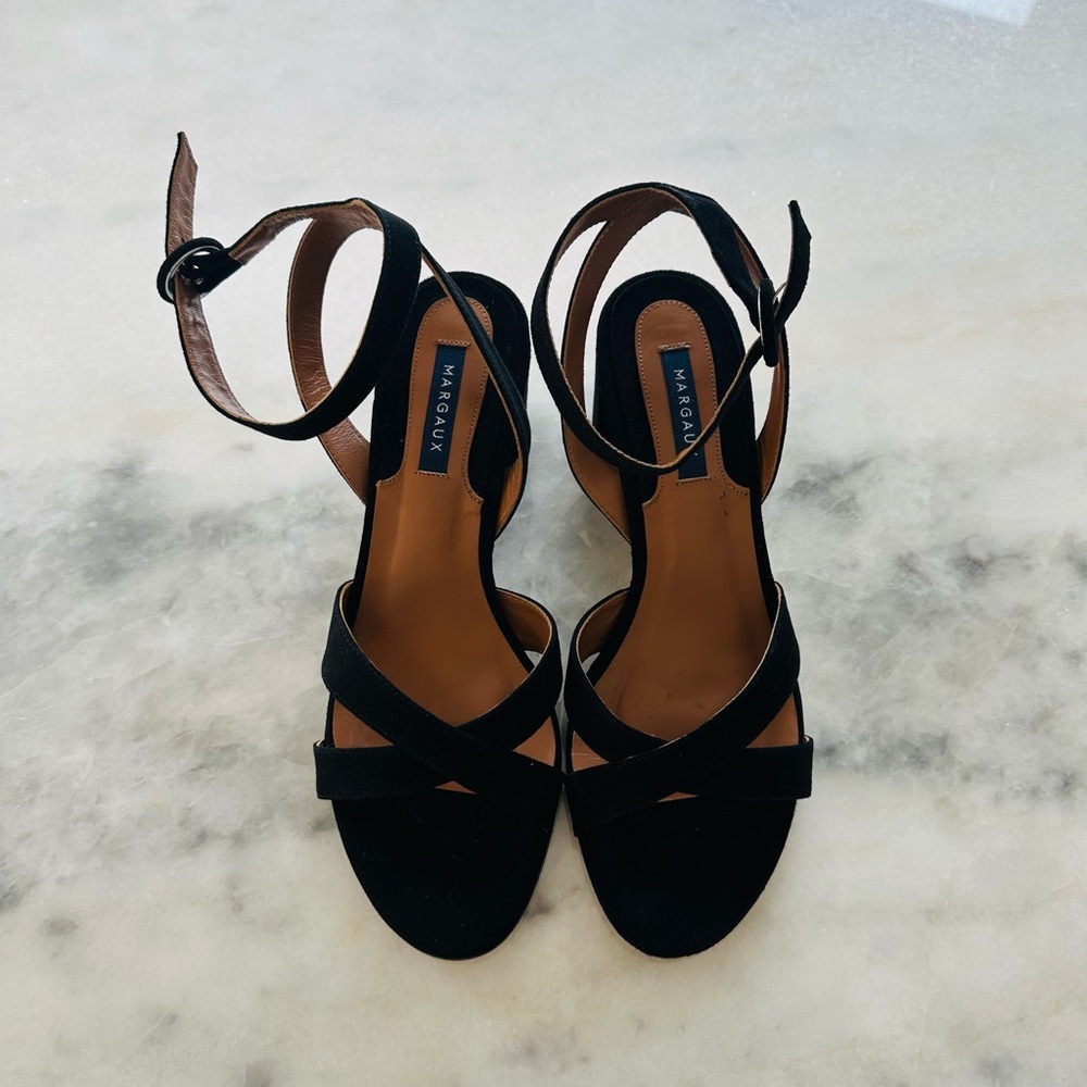 Margaux Black Suede Heel